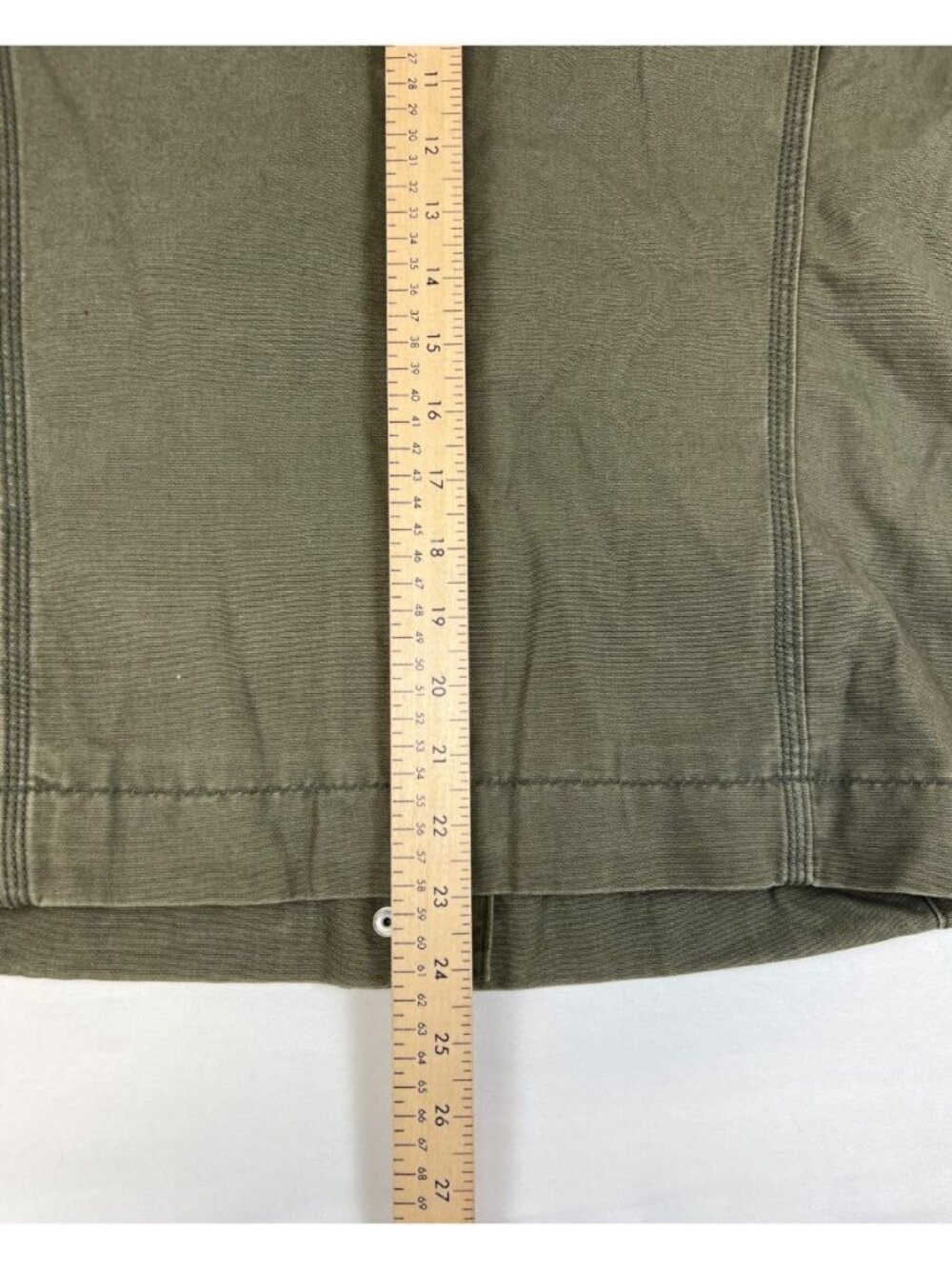 Carhartt Women S4/6 Canvas Hooded Jacket Quilted Lined Olive Green Utility Parka - Picture 7 of 10